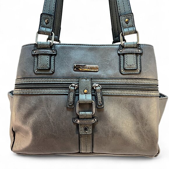 Rosetti Midtown Shoulder Bag Gray 2 Handles 11.5 Drop 11" x 8.5" - Picture 3 of 13